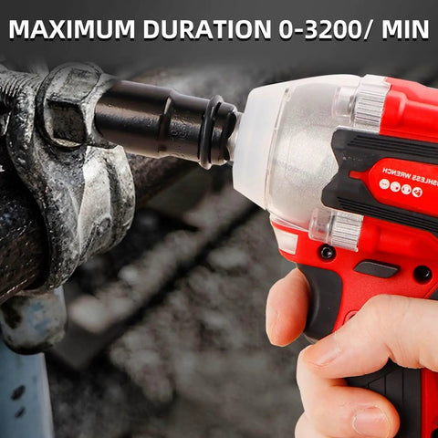 1/2 Inch Cordless Impact Wrench, Brushless Power, 320 Nm Peak Torque, Four Speed Modes With LED Light, Tool Only Battery Not Included