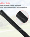 Rubber grip on Women's 460cc Golf Driver With Graphite Shaft, Lightweight Right-Handed Single Club With Head Cover
