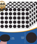 Hella Strong 360 Pack Flexible Magnetic Dots With Self Adhesive Backing Dope Peel And Stick Tape For Fridge Wall Crafts Home Organization Super Quick Apply - Black 0.8 inch round discs on sheets.