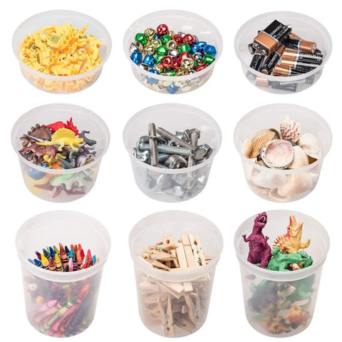 44 Sets Food Storage Containers With Lids 8oz 16oz 32oz, BPA Free, Airtight Leakproof, Microw. Safe, Freezer Ready, Clear, assorted items