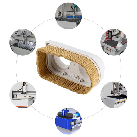 80Mm Spindle Dust Shoe For CNC Routers With Nylon Bristle Brush Universal Dust Cover in various CNC settings
