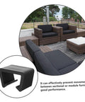 12 Pack Garden Furniture Clips For Patio Sofas And Outdoor Sectionals Wicker Chair Fasteners shown securing wicker furniture