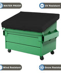 Heavy Duty Dumpster Cover Waterproof 12 Oz Material With No Fuss Elastic Corner Edges Keeps Trash Can Top Safe From Rain Snow Sun And Dirt Dimensions 48 By 36 By 6 Inches 100 Percent Weather Resistant Patio Cover With Logo Customization
