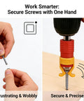 Red Black Screw Holder Drill Bit Guide And Secure Grip Accessory For Woodworking Projects Durable Plastic 40 Millimeters Pack Of 3 demonstration