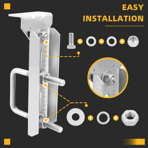 Heavy Duty Galvanized Boat Trailer Bunk Brackets With Swivel Top For Universal Fit On Various Crossmember Sizes Marine Trailers installation components