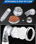 Filtered Shower Head For Hard Water With High Pressure, 3 Modes Plus Handheld Spray, detachable parts and mineral beads