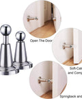 Two Pack Magnetic Door Stopper With Soft Catch Heavy Duty Stainless Steel Door Catch Wall And Floor Mounted, in use