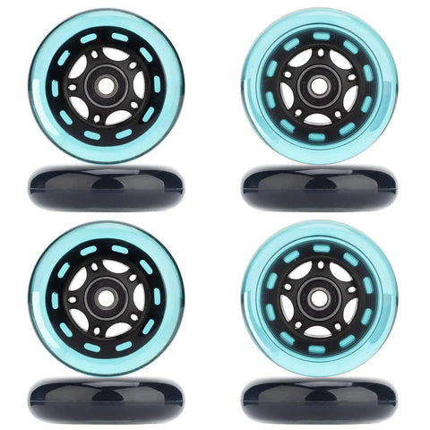 Dope Inline Skate Replacement Wheels Set 64mm To 90mm Diameters, 8 Pack With ABEC 9 Bearings And Floating Spacers, 85A Hardness