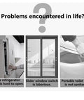 Problems encountered in life? Two Pack Suction Cup Door Handle No Drilling Install For Shower Glass Doors Cabinets And Mirrors 62x50mm Silver Easy Press Lock And Turn For Secure Hold.