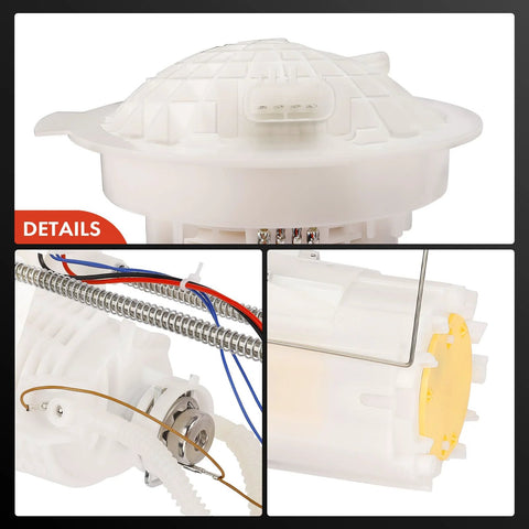 Electric Fuel Pump Module Assembly With Sending Unit For Dodge Ram 1500 2004 2005 2006 3.7L 4.7L 5.7L Gas Powered With 26 Gallon Tank Replaces 5104694AA 5104694AC, close-up components