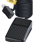 Foot Switch Pedal Momentary Normally Off Press And Hold To On 10 Ft Cord UL Listed 3 Prong piggyback Plug Hands Free Control