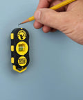 Magnetic Stud Finder With Battery-Free Design, Rare Earth Magnets, Finds Nails And Screws Behind Drywall, Built-In Rotating Level For Precise TV Mounts, Shelves, And Home Projects on blue wall