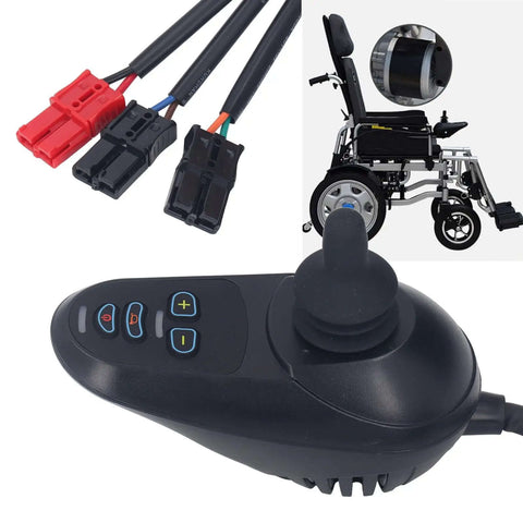 All Aluminum Electric Wheelchair Joystick Controller 18V To 30V Brushed Motor, Separate Type With Brake Function