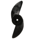 Image of Beefed Up 2 Blade Power Prop For Trolling Motors 3 Inch Hub Weedless Design With Shallow Water Option, black finish.