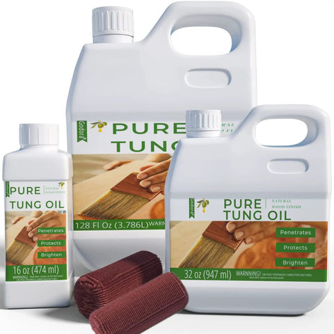 128 Oz Pure Tung Oil For Wood Finishing And Sealing Waterproof And Food Safe Go To Pro Grade Favorite For Furniture And Countertops