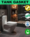 Modern bathroom featuring a toilet showcasing benefits of 3 Inch Toilet Tank To Bowl Coupling Kit With Gasket Bolts Nuts Washers Wrench And Teflon Tape Easy DIY Repair Kit For Most 3 Inch Flush Valve Openings Includes Installation Instructions