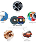 WORKPRO 20-pack flap discs, 4-1/2 in diameter, 7/8 in arbor, zirconia abrasive, grits 40/60/80/120 (front view).