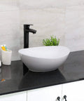 Oval Vessel Sink 16 Inch Countertop Bathroom Sink White Porcelain Vanity Bowl Above Counter Ceramic Basin For Modern Bathrooms