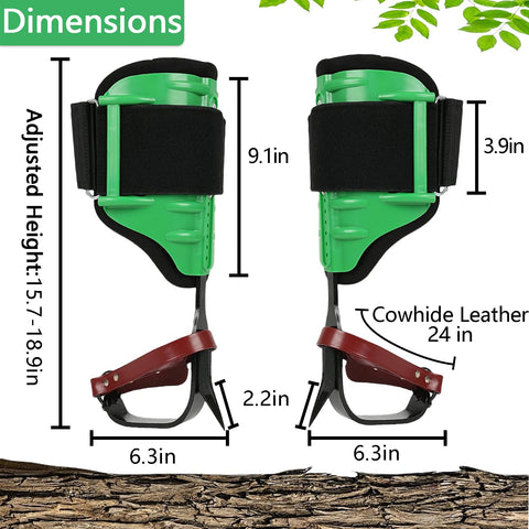 Adjustable Tree Climbing Spikes With EVA Padding, Lightweight 45 Mn Steel Spurs For Tree Work, Logging, Fruit Picking, And Pruning, Rugged Gear With Comfy Fit, Secure Mount, And Upgrade Padding