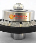 Three Sixteenth Inch Demi Bullnose Diamond Hand Profiler Router Bit For Granite Countertops With Five Eighth Inch Thread Grind Ready