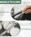 Four Piece Stainless Steel Fish Scaler Set With Serrated Blade Design, Rust Resistant Descaler Tools being rinsed and in dishwasher