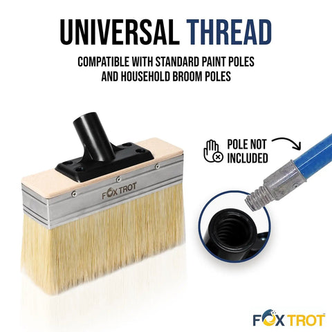 7 Inch Deck Stain Brush For Wood Staining And Sealing, Pro Grade DIY Friendly Deck Stain Applicator Brush with universal thread