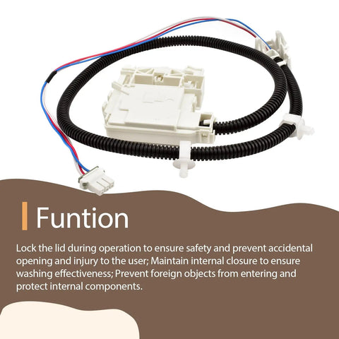 Must Have Washer Lid Lock Switch Replacement Kit For GE Front Load Washers Easy Install Lock Assembly 290D3070P002 Style, wired module