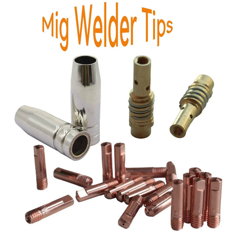 MIG Welder Consumable Kit Loaded With 19 Pieces of Torch Gear,.030 Inch Contact Tips, Gas Diffusers, Gas Nozzles for.030 Wire