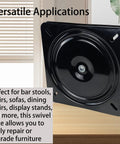 Two Pack 8 Inch Heavy Duty Bar Stool Swivel Plate Replacement 360 Degree Swivel Square Turntable Base With Ball Bearing