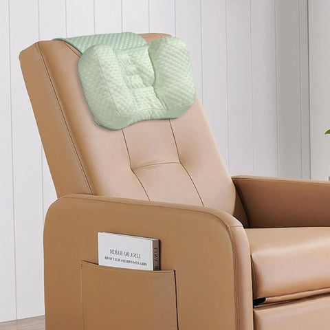 Recliner Neck Pillow With Pocket For Side Sleepers, Headrest Cushion For Neck Pain Relief And Cervical Support, green pillow on recliner
