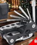 Bike Multi Tool 20 In 1 Portable Repair Kit for MTB and Road Cycling with carry case, shown with hex wrenches and tire levers
