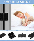 6 Pack Heavy Duty 4 Inch Ball Bearing Door Hinges Stainless Steel Matte Black Built To Last For Left And Right Hand Doors With One Quarter Radius Corners Includes 48 Screws. Black 4-inch ball bearing door hinge mounted on a door.