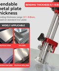 Sheet Metal Roller Bender One Station With 0 To 100 Degree Bending Range And 7mm To 130mm Capacity Quick Setup Disk Tool With Aluminum Alloy Handle