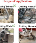 Kickass Brushless Electric Concrete Saw Featuring Wet Dust Suppression System With Built In Pump For Super Smooth Wall Grooving And Hardcore Brick Slotting Projects Ready To Roll cutting stone, wall, ground, and rock with precision.