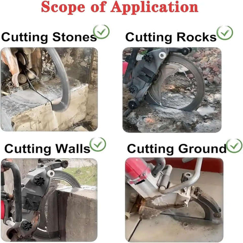 Heavy Duty Electric Concrete Saw 9500W Brushless Ring Cutter With Auto Water Cooling for cutting stones, walls, rocks, and ground.