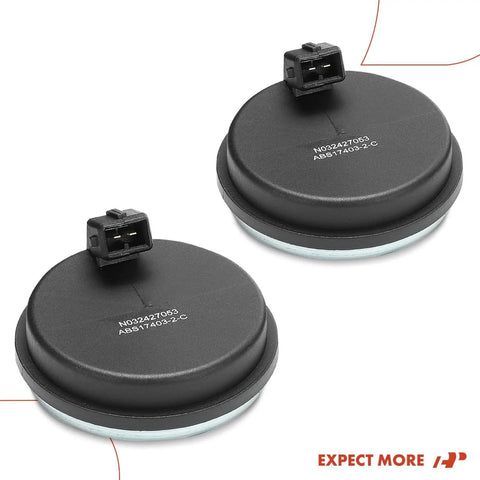 Pair Of Rear Abs Wheel Speed Sensors For Hyundai Tucson Sonata Kia Optima Sportage Fwd showing two black sensors with connectors.