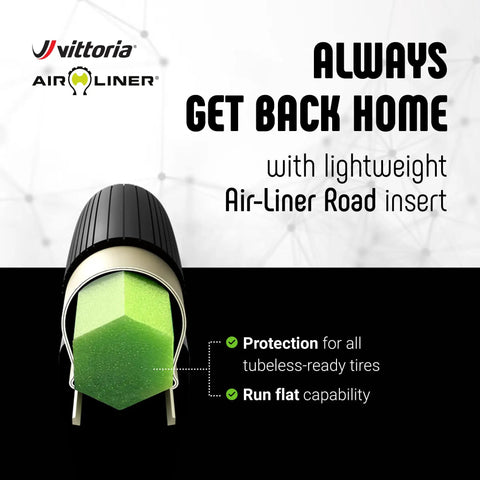 Image of Air-Liner Road Insert For Tubeless-Ready Road Bike Tires With Run-Flat Tech And Durable Bead Lock At Low Pressures Delivers Sick Impact Protection And Includes Multiway Valves For Quick Easy Setup showing lightweight protection design