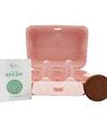 Two Pack Indoor Flower Grow Kit With Colorful Egg Cartons, Sunflower And Daisy Seeds, Eco Friendly Growing Medium, open pink egg carton with seeds