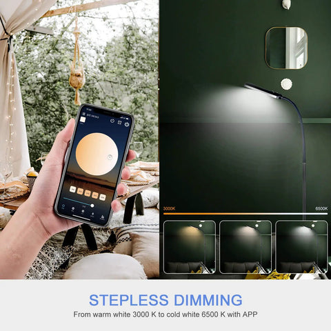 Smart LED Floor Lamp With Alexa Google Home App Remote Control 10 to 100 Percent Dimming Stepless 2700K 6500K