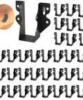 24 Pcs 2x4 Joist Hangers Set Q235B Steel Black Powder Coated Face Mount Hurricane Ties For Rafters And Ceiling Joists