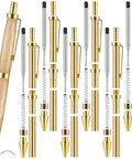 Sick 6 Piece Retractable Pen Kit Bundle Sweet Deal For Wood Turning Lathes Includes 8 MM Slimline Insert Kits with refills.