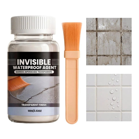 Clear Liquid Waterproof Sealant Brush Application Tackles Cracks Nips Water Damage In The Bud Locks Out Dampness Safely. 100g container.