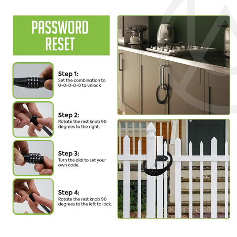 4 Digit Combo Fridge Lock For Kids And Adults, Easy To Use Cabinet Lock For French Door Refrigerators installation guide