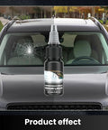 Windshield Crack Repair Kit With Nano Glass Repair Fluid For All Crack Types in front of cracked windshield