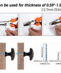 Installation process of 4 Pack Fresh Brewed Coffee Cabinet Knobs Acrylic Round Drawer Pulls For Dresser Cupboard Doors Handles Open Daily Self Serve Cafe Vibe Coffee Bar Decor Accent showing tools and measurements