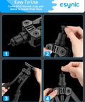 Heavy Duty Rivet Nut Gun Tool Kit With 40% Less Effort And Dual Leverage Design For Fastener Installation Includes Carbon Steel Arms Non Slip Handles plus Eighty Piece Set Of Metric And Sae Mandrels Plus Storage Case, black tool in use
