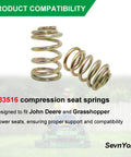 283516 Compression Seat Springs 2 Pack For John Deere And Grasshopper Lawn Mowers, product compatibility text