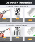Electric Drill PVC Pipe Threader Kit For Half Inch And Three Quarter Inch Pipes With Dual Internal And External Threading