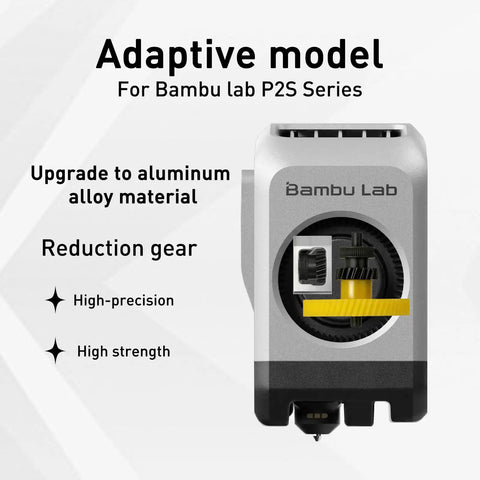Drop In Extruder Gear Kit For Bambu Lab P2S With DLC Nano Coating And Double Helical Gear Upgrade Wear Resistant 3D Printer