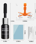 Windshield Chip And Crack Repair Kit With Glass Repair Resin, Rapid Fix For Bullseye And Star Cracks, Includes Suction Base